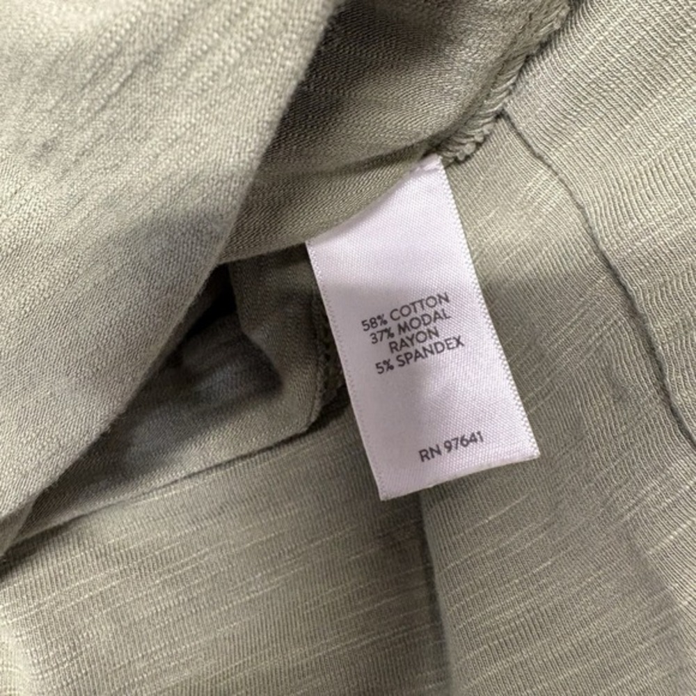 J. Jill Women's Small Sage Green Cotton Modal Maxi Dress Cap Sleeve Pockets - Picture 7 of 7